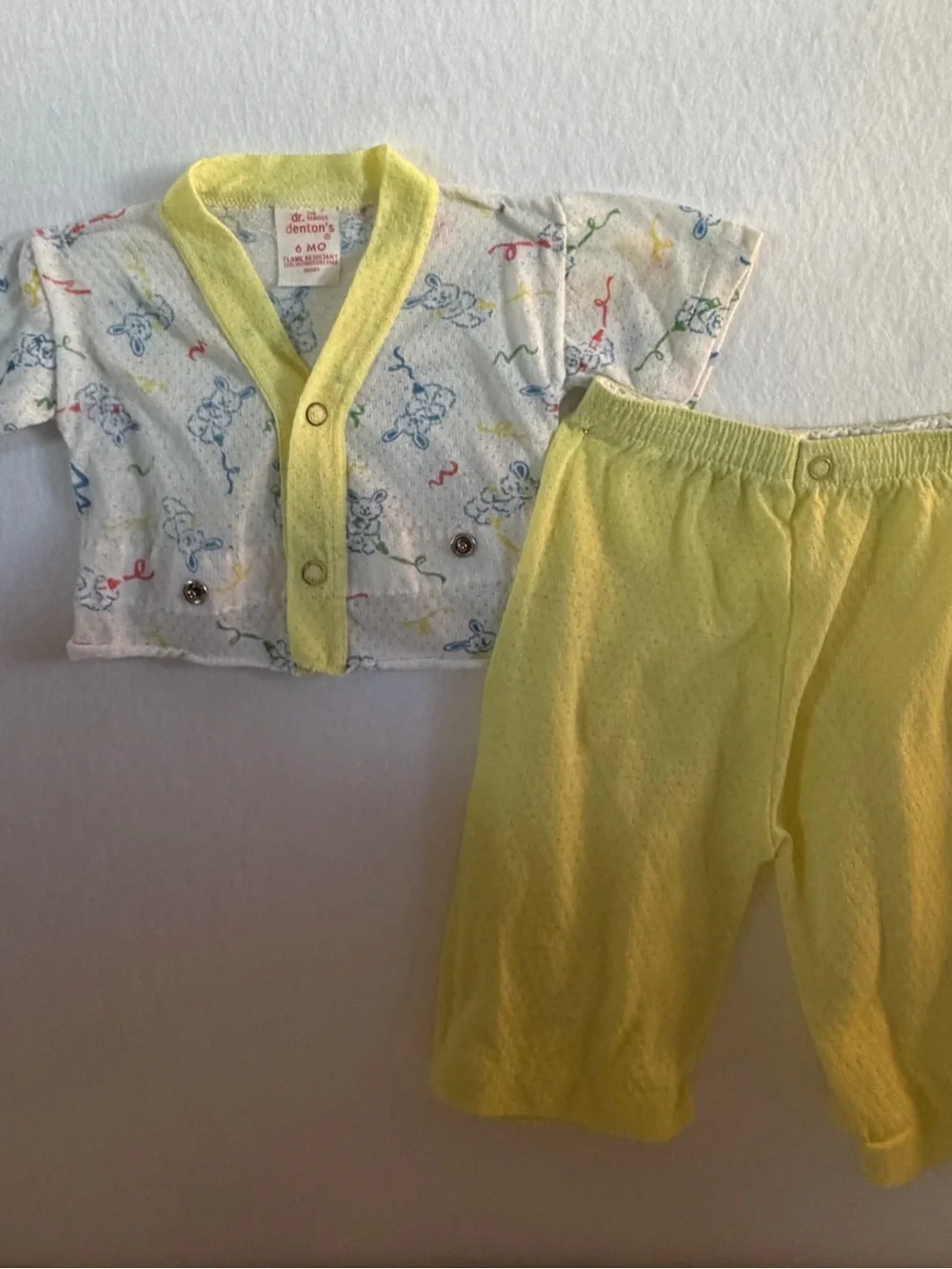 Dr. Denton’s Vintage Baby Pajama Set Size 6 Months